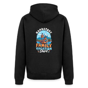 Summer Vacation Mandatory Family Vacation Outfit - Unisex Premium Organic Zip Hoodie - black - Back - Nico (187cm)
