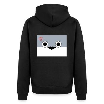 Sacambaspi's Ancient Fish Meme Upset - Unisex Premium Organic Zip Hoodie - black - Back - Nico (187cm)