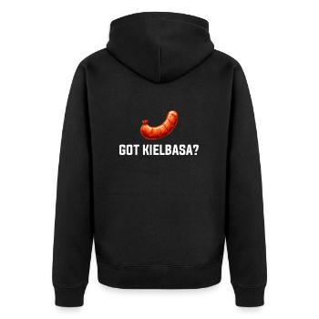 Got Kielbasa, Pologne Cuisine polonaise Kielbasa - Veste à capuche bio Premium Unisexe - noir - Dos - Nico (187cm)