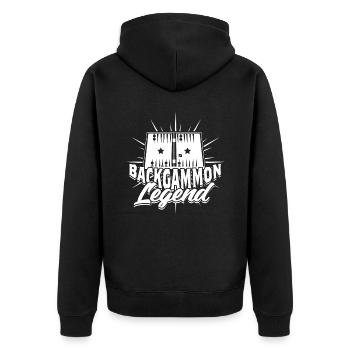 Légende du backgammon - Veste à capuche bio Premium Unisexe - noir - Dos - Nico (187cm)