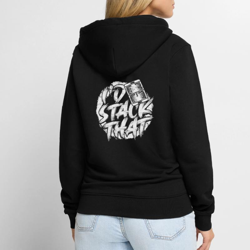 Backgammon I'd Stack That Unisex Premium Bio Zip Hoodie