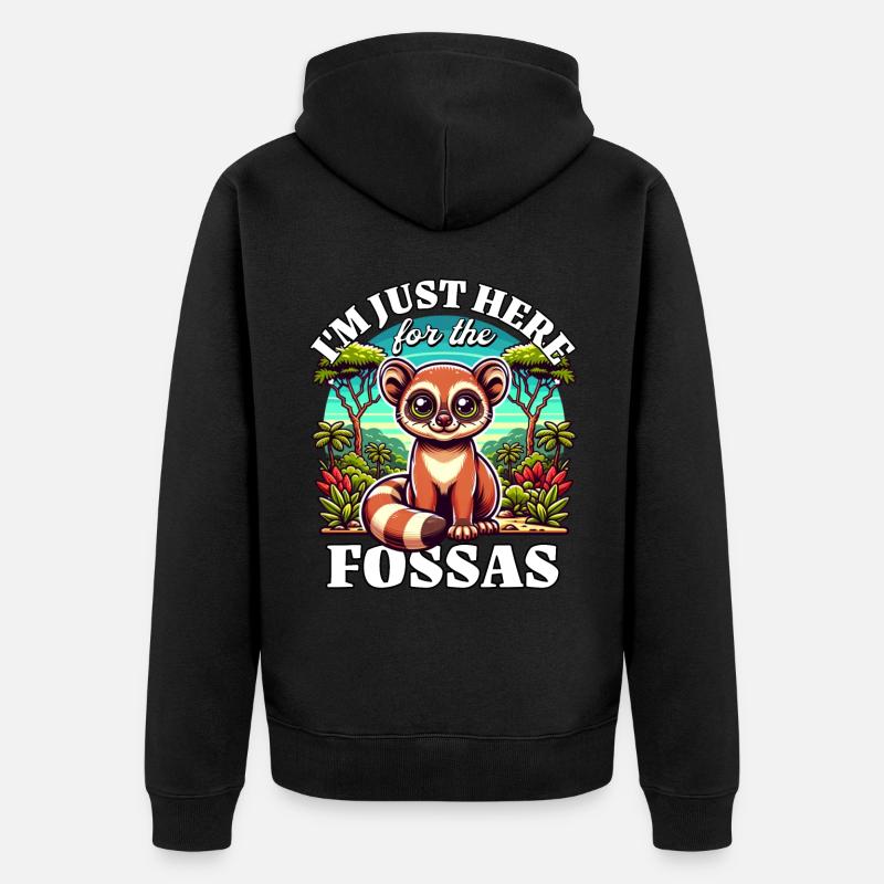 Fossas - Veste à capuche bio Premium Unisexe - noir