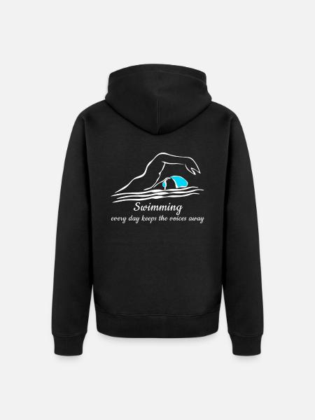 Piscine Nageur Triathlon - Veste à capuche bio Premium Unisexe - noir