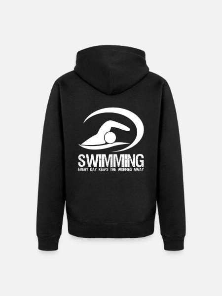 Piscine Triathlon Nageur - Veste à capuche bio Premium Unisexe - noir