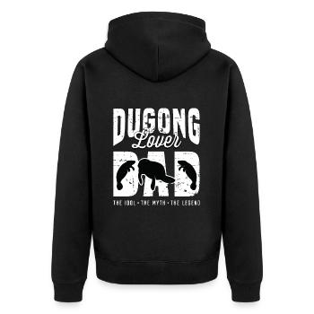 Amoureux du dugong Papa L’idole Le mythe Amoureux des animaux - Veste à capuche bio Premium Unisexe - noir - Dos - Nico (187cm)