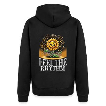 Songtexte Musikliebhaber Songwriter Musikfestival - Unisex Premium Bio Zip Hoodie - Schwarz - Hinten - Nico (187cm)