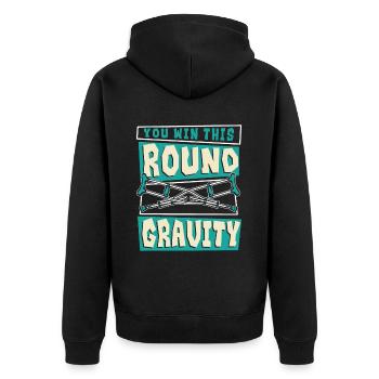 Du gewinnst diese Runde Gravity Broken Bone Surgeon - Unisex Premium Bio Zip Hoodie - Schwarz - Hinten - Nico (187cm)