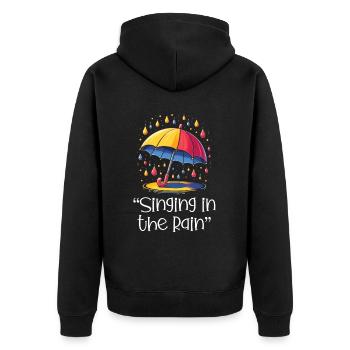Songtexte Musikliebhaber Songwriter Musikfestival - Unisex Premium Bio Zip Hoodie - Schwarz - Hinten - Nico (187cm)