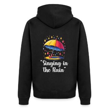 Songtexte Musikliebhaber Songwriter Musikfestival - Unisex Premium Bio Zip Hoodie - Schwarz - Hinten - Nico (187cm)