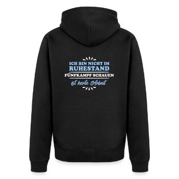 Pensionné Pensionné Pentathlon - Veste à capuche bio Premium Unisexe - noir - Dos - Nico (187cm)