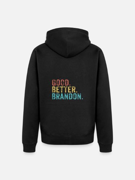 Good better Brandon - Unisex Premium Organic Zip Hoodie - black