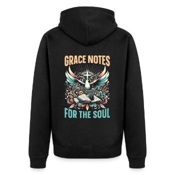 Gospel Music Religious Bible Scripture Christian - Unisex Premium Organic Zip Hoodie - black - Back - Nico (187cm)