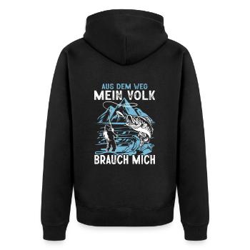 À l’écart, mon peuple a besoin de moi, pêcheurs, pêcheurs - Veste à capuche bio Premium Unisexe - noir - Dos - Nico (187cm)
