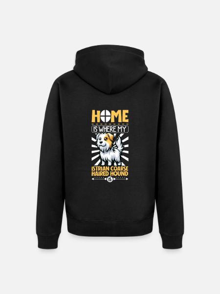 Home - Rough-haired Istrian Hound - Unisex Premium Organic Zip Hoodie - black