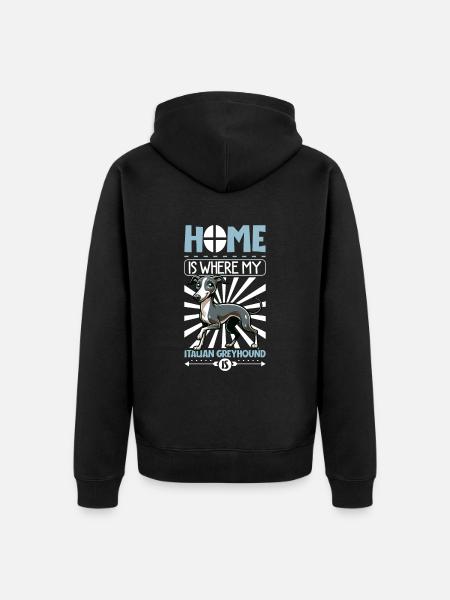 Home - Italian Greyhound - Unisex Premium Organic Zip Hoodie - black