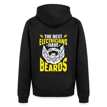 Beards Sayings For Men Bearded Father - Unisex Premium Organic Zip Hoodie - black - Back - Nico (187cm)