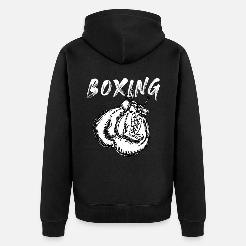 boxe - Veste à capuche bio Premium Unisexe - noir