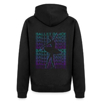 Ballet, Danse, Ballerine, Danseur, Danse, Rétro - Veste à capuche bio Premium Unisexe - noir - Dos - Nico (187cm)