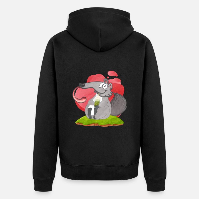 Cher cadeau de fourmilier - Veste à capuche bio Premium Unisexe - noir