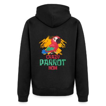 Cadeau de perroquet gris africain - Veste à capuche bio Premium Unisexe - noir - Dos - Nico (187cm)