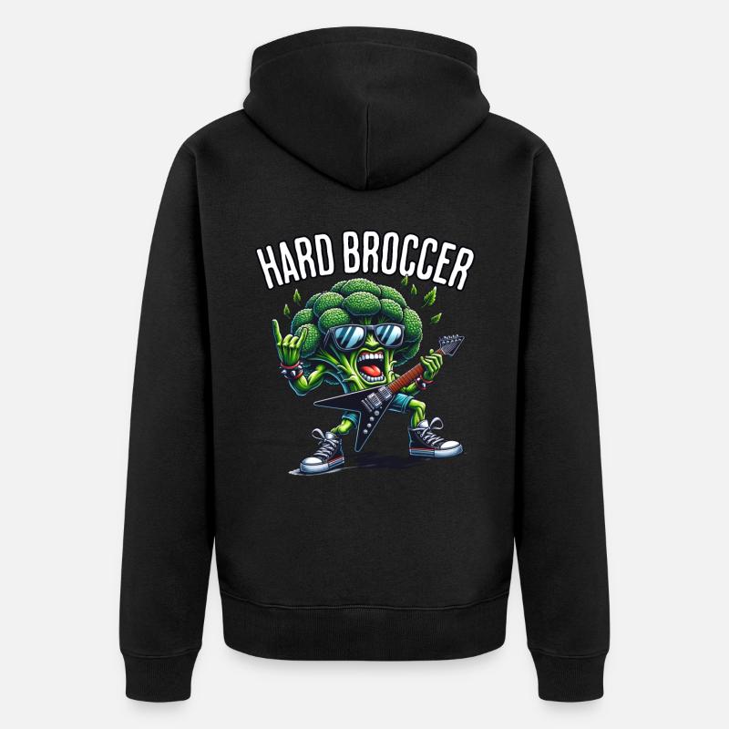 Broccoli Guitariste - Veste à capuche bio Premium Unisexe - noir
