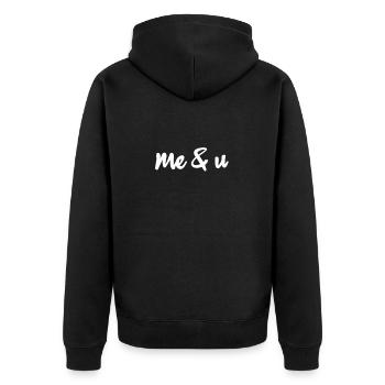 Moi et U - Veste à capuche bio Premium Unisexe - noir - Dos - Nico (187cm)