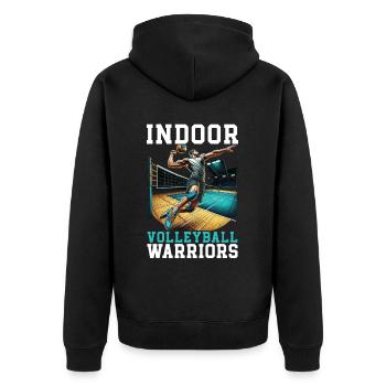 Amateur de volley-ball en salle Joueur de volley-ball sportif - Veste à capuche bio Premium Unisexe - noir - Dos - Nico (187cm)