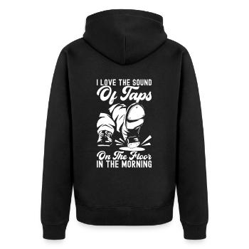 Tap Dance Tap Dancer - Unisex Premium Organic Zip Hoodie - black - Back - Nico (187cm)