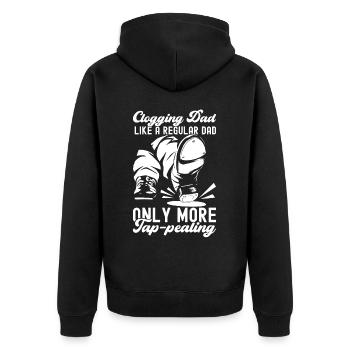 Tap Dance Tap Dancer - Unisex Premium Organic Zip Hoodie - black - Back - Nico (187cm)