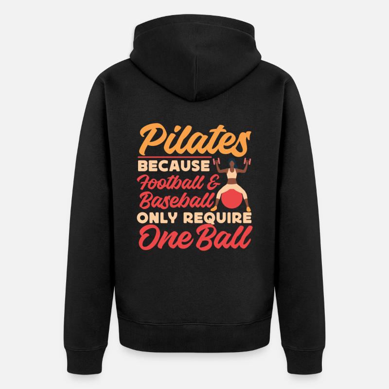 Pilates Instructor Teacher Pilates - Unisex Premium Bio Zip Hoodie - Schwarz