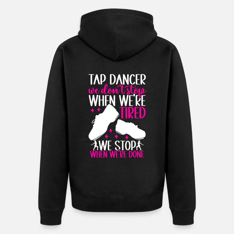 Stepptanz Stepptänzer - Unisex Premium Bio Zip Hoodie - Schwarz