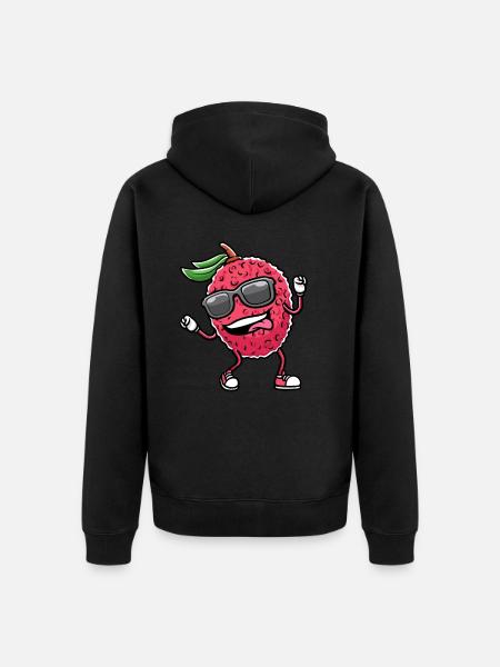 Dancing muskrat rodent - Unisex Premium Organic Zip Hoodie - black