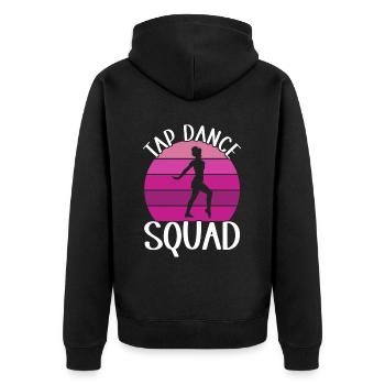 Tap Dance Tap Dancer - Unisex Premium Organic Zip Hoodie - black - Back - Nico (187cm)