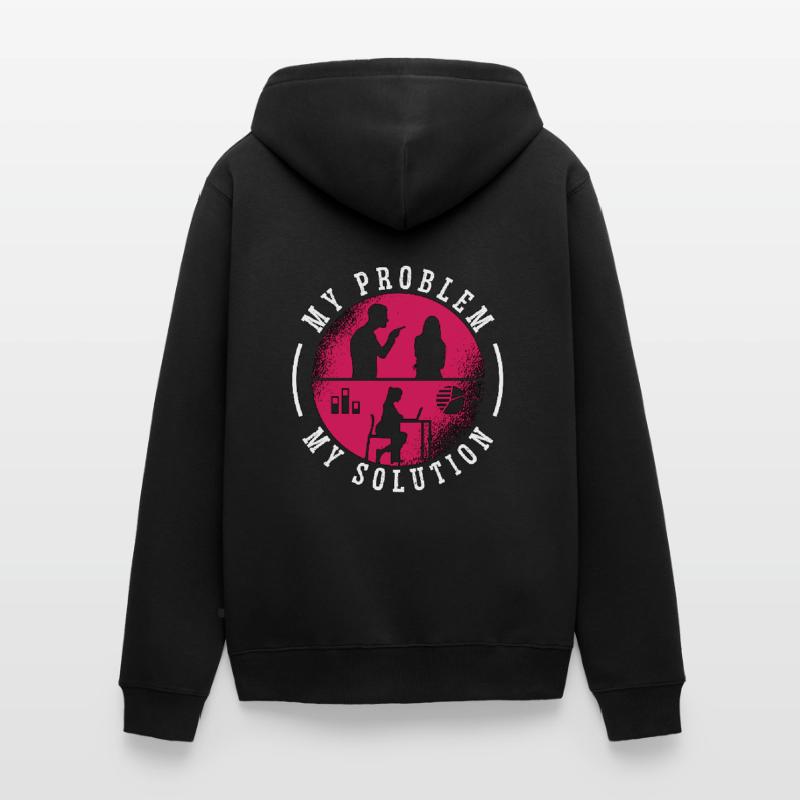 Data Analyst My Problem My Solution Pictogram Mom Unisex Premium Bio Zip Hoodie