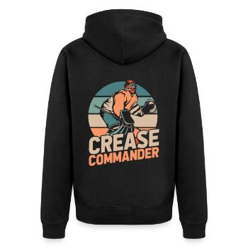 Rondelle de gardien de but de hockey sur glace - Veste à capuche bio Premium Unisexe - noir - Dos - Nico (187cm)