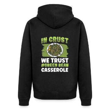 Casserole de Thanksgiving aux haricots verts - Veste à capuche bio Premium Unisexe - noir - Dos - Nico (187cm)