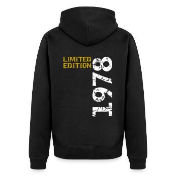 1978 édition limitée cadeau d’anniversaire femme mari - Veste à capuche bio Premium Unisexe - noir - Dos - Nico (187cm)