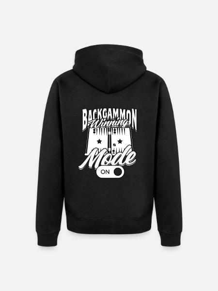 Backgammon Winning Mode On - Unisex Premium Organic Zip Hoodie - black