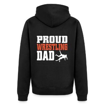 Lutte Papa Lutteur Hommes Fête des Pères - Veste à capuche bio Premium Unisexe - noir - Dos - Nico (187cm)