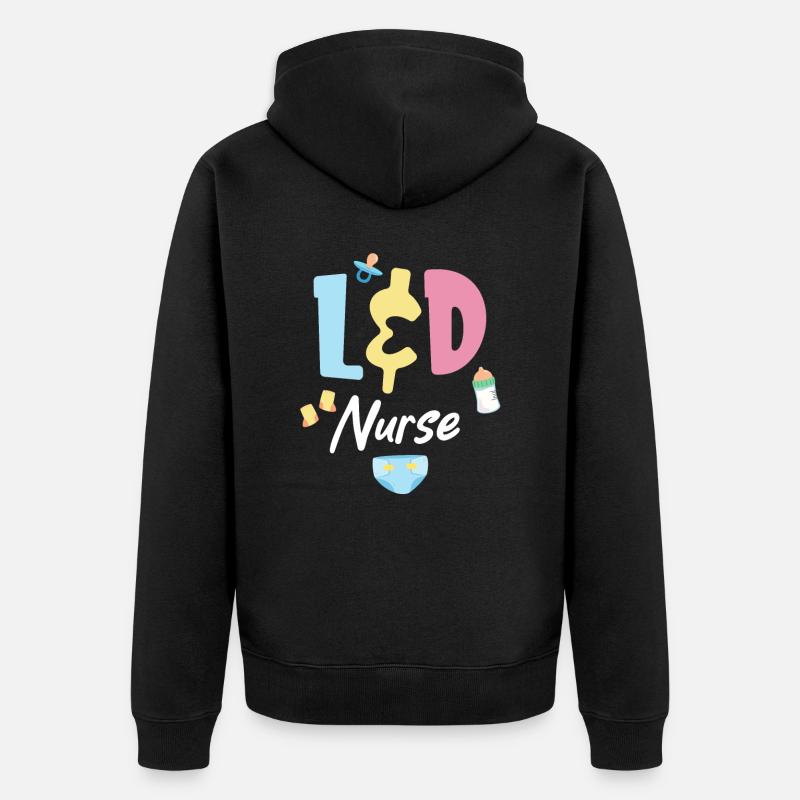 L&d Infirmière Infirmière - Veste à capuche bio Premium Unisexe - noir