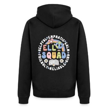 Englischlehrerin Englischlehrer Nachhilfelehrer - Unisex Premium Bio Zip Hoodie - Schwarz - Hinten - Nico (187cm)