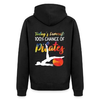 Instructeur de Pilates Enseignant - Veste à capuche bio Premium Unisexe - noir - Dos - Nico (187cm)