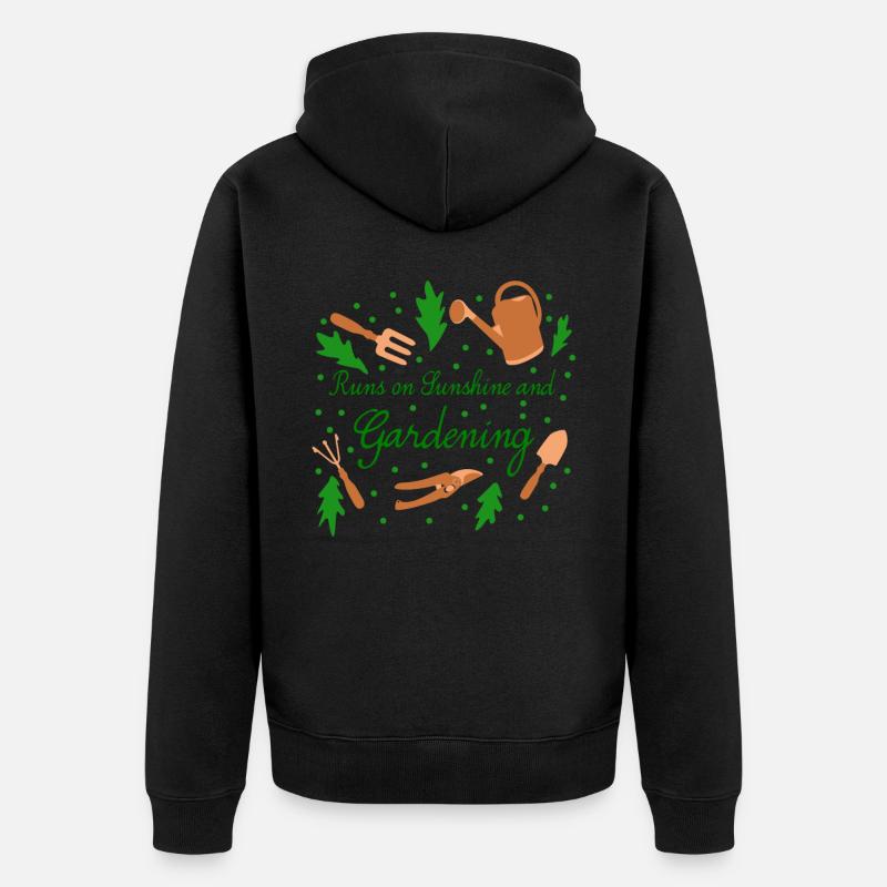 Jardinier Jardinage Jardin - Veste à capuche bio Premium Unisexe - noir