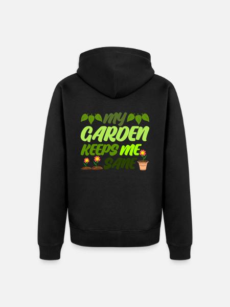 Gardener Hobby Gardening Garden - Unisex Premium Organic Zip Hoodie - black