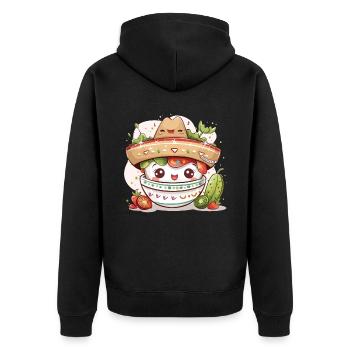 Mexikanische Fiesta Cinco De Mayo - Unisex Premium Bio Zip Hoodie - Schwarz - Hinten - Nico (187cm)