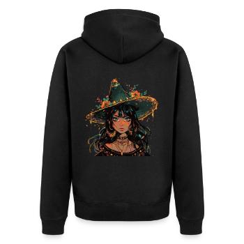 Mexikanische Fiesta Cinco De Mayo - Unisex Premium Bio Zip Hoodie - Schwarz - Hinten - Nico (187cm)