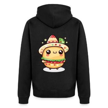 Mexikanische Fiesta Cinco De Mayo - Unisex Premium Bio Zip Hoodie - Schwarz - Hinten - Nico (187cm)