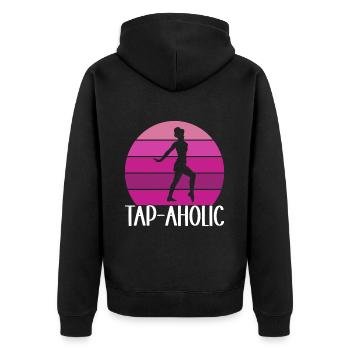 Tap Dance Tap Dancer - Unisex Premium Organic Zip Hoodie - black - Back - Nico (187cm)