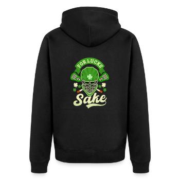 Crosse Saint-Patrick pour l’amour de la chance - Veste à capuche bio Premium Unisexe - noir - Dos - Nico (187cm)