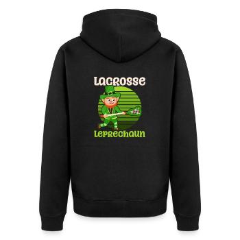 Crosse Saint-Patrick Lacrosse Leprechaun - Veste à capuche bio Premium Unisexe - noir - Dos - Nico (187cm)